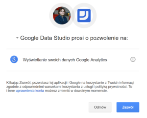 Google Data Studio Połączenie
