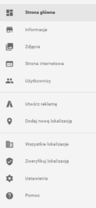 aktualizacja wizytówki google