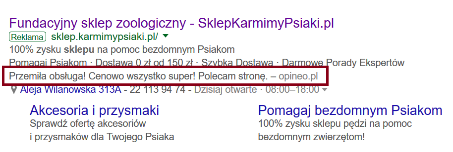 Rozszerzenie opinii