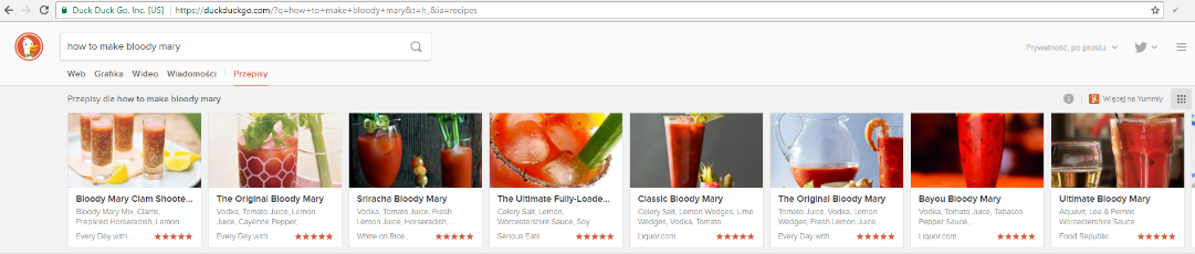 Podpowiedzi DuckDuckGo