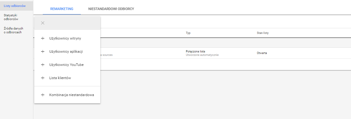 Tworzenie list remarketingowych