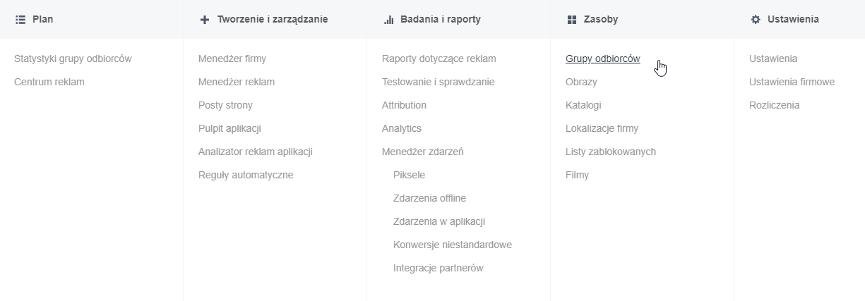 niestandardowa grupy odbiorców