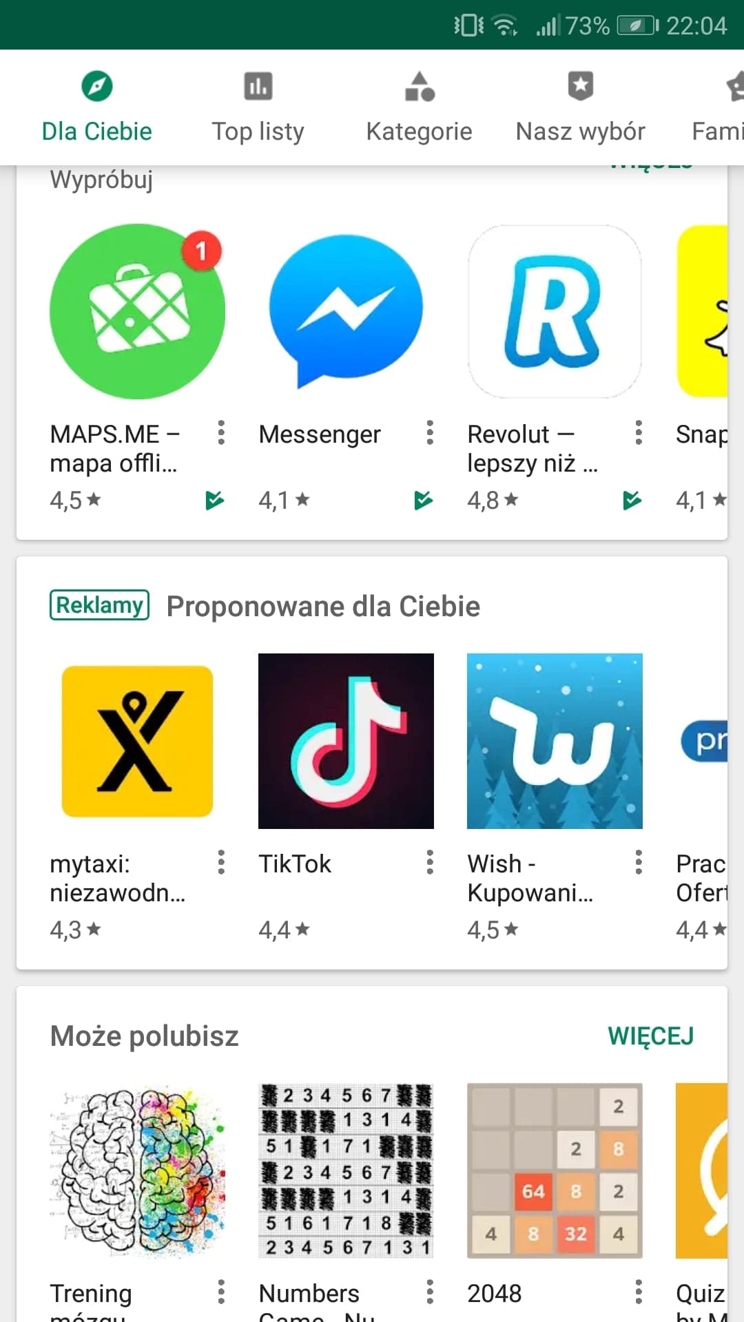 reklamy aplikacji w google play