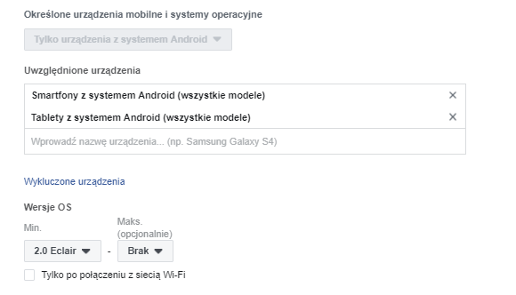 kampania promująca aplikację na facebooku