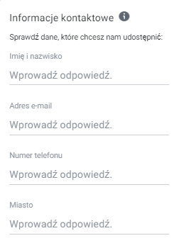 Formularz kontaktowy na Facebooku