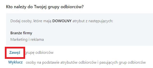 Reklama na LinkedIn - wykluczanie grup odbiorców