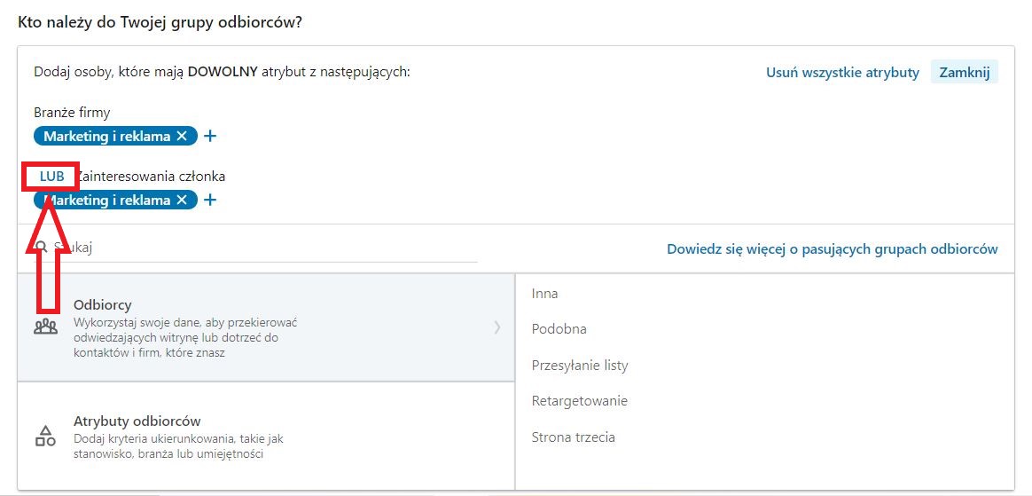 Reklama na LinkedIn - wykluczanie grup odbiorców